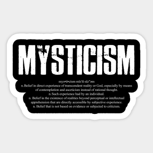 Mysticism Dictionary Word Definition Sticker